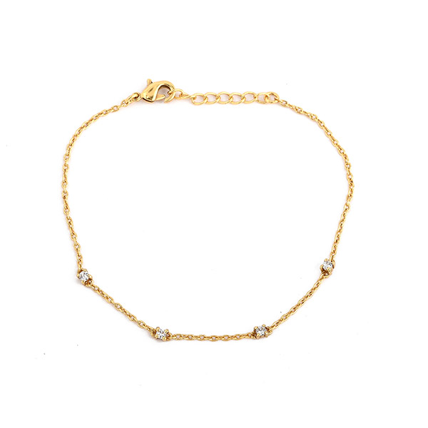 Armband, Zirkonia, filigran, 22K vergoldet / CONTIGO Fairtrade Onlineshop