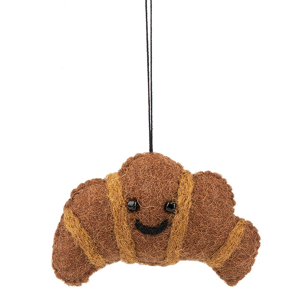 Dekoanhänger CROISSANT, Wollfilz / CONTIGO Fairtrade Onlineshop