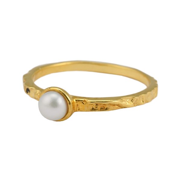 Ring PEARL, Silber vergoldet