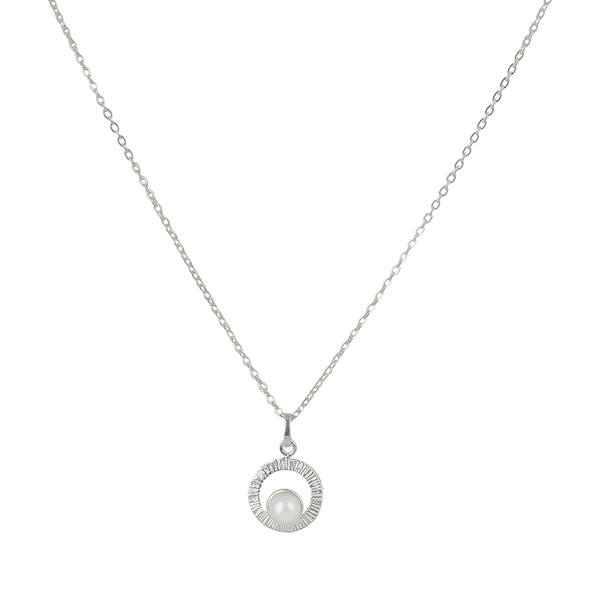 Kette SONNE MIT PERLE, Silber / CONTIGO Fairtrade Onlineshop