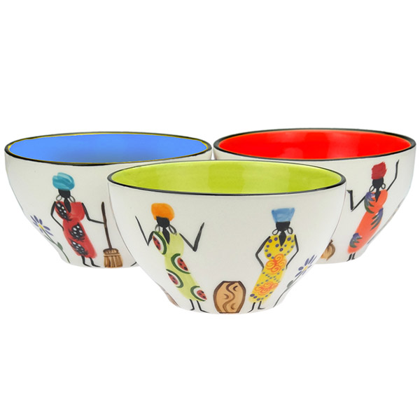 Schale 12cm AFRICAN LADIES Keramik, Kapula / CONTIGO Fairtrade Onlineshop