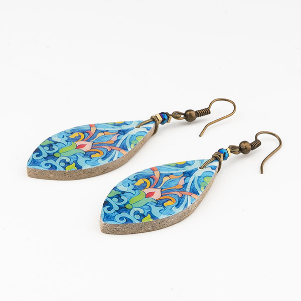 Ohrringe Ocean Drop türkis, Fliese / CONTIGO Fairtrade Onlineshop