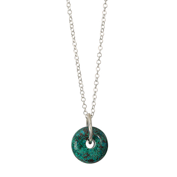 Halskette DONUT mini Chrysokoll, Silber / CONTIGO Fairtrade Onlineshop