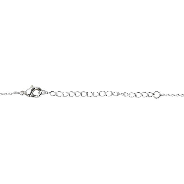 Halskette, Halbmond, Perle, versilbert / CONTIGO Fairtrade Onlineshop