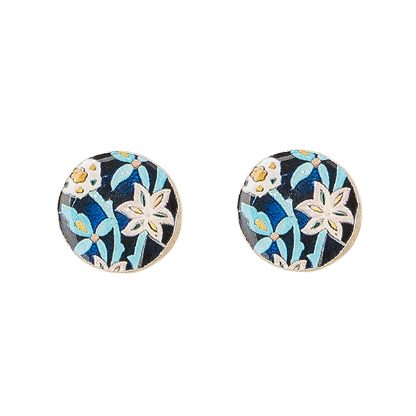 Ohrstecker rund BLUE STAR, Fliese