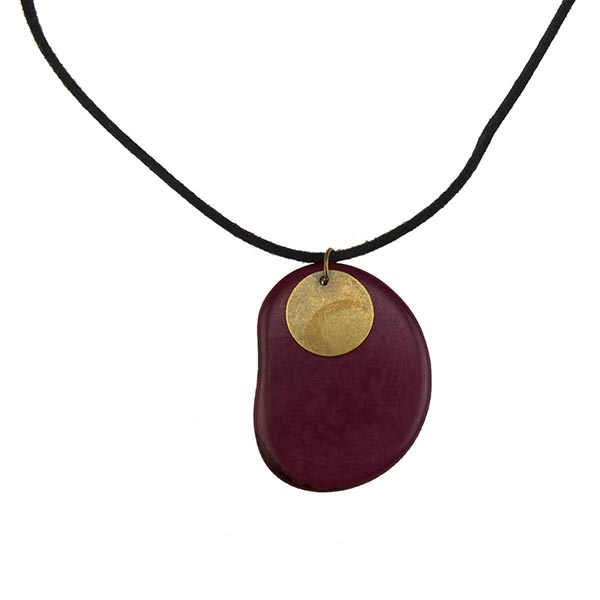 Halskette zweiteilig beere, Tagua