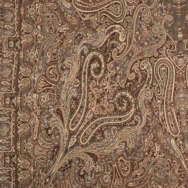Wolldecke Plaid 200x140, PAISLEY, natur-braun, 100 % Wolle / CONTIGO Fairtrade Onlineshop