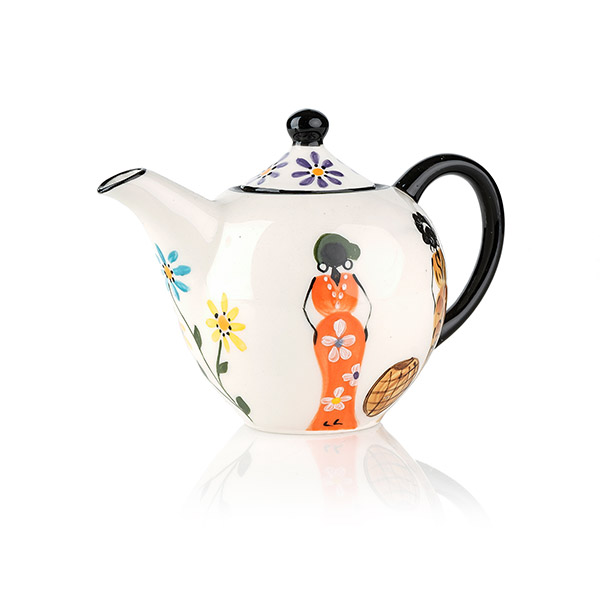 Teekanne klein AFRICAN LADIES Keramik, Kapula / CONTIGO Fairtrade Onlineshop