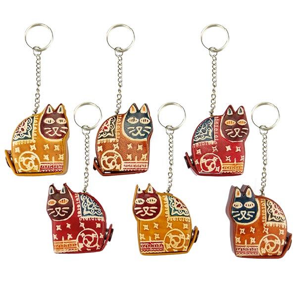 Schlüsselanhänger Katze Ziegenleder / CONTIGO Fairtrade Onlineshop