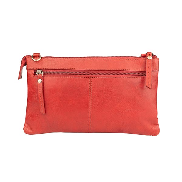 Abendtasche ELEGANT rot, Ziegenleder / CONTIGO Fairtrade Onlineshop