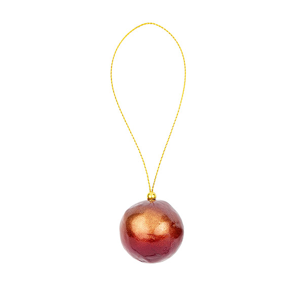 Deko Kugel 3cm aubergine-kupfer, Capiz, Stückpreis / CONTIGO Fairtrade Onlineshop