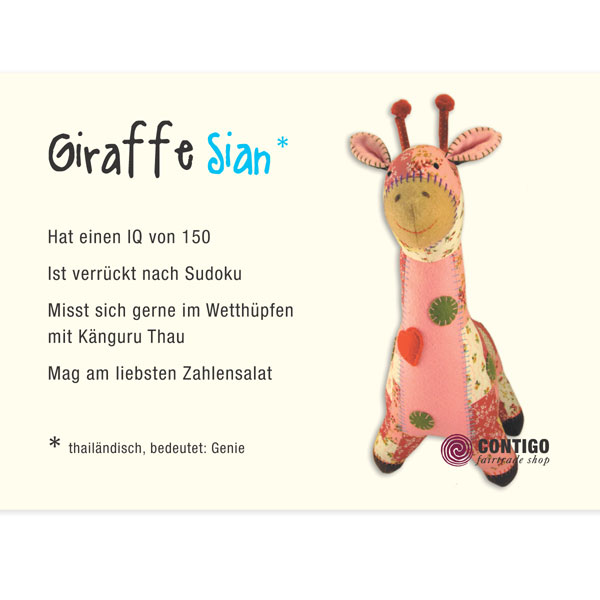 FUNimal Giraffe SIAN mittel, Stofftier