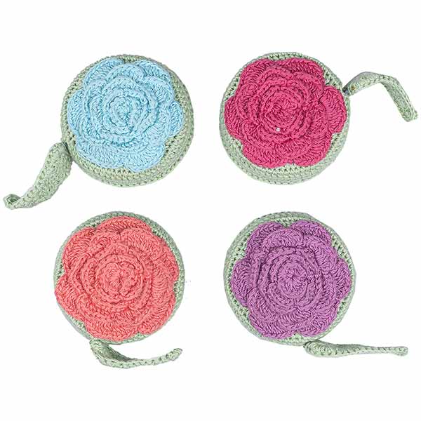 Maßband Rosen, gehäkelt, handgemacht (Stückpreis)