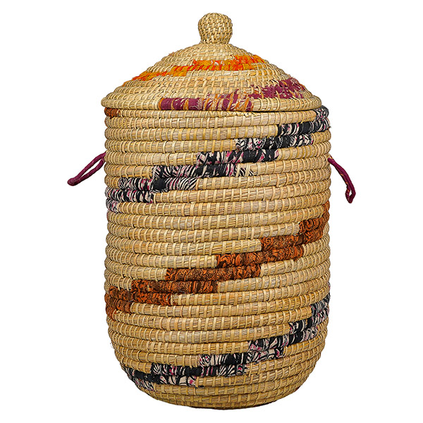 Wäschekorb 58cm SARI SWIRL plus Deckel, Kaisagras