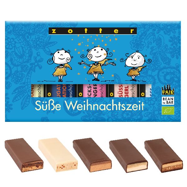 Zotter- Süße Weihnachtszeit BIO 5 x 20g Packung / CONTIGO Fairtrade Onlineshop