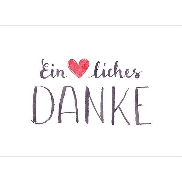 Postkarte Grafik, Ein herzliches Danke
