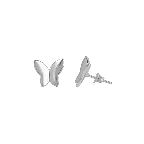 Ohrstecker, BUTTERFLY, versilbert / CONTIGO Fairtrade Onlineshop