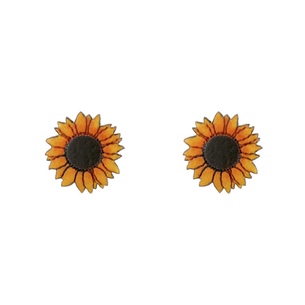 Ohrstecker SONNENBLUME, Flaschenkürbis