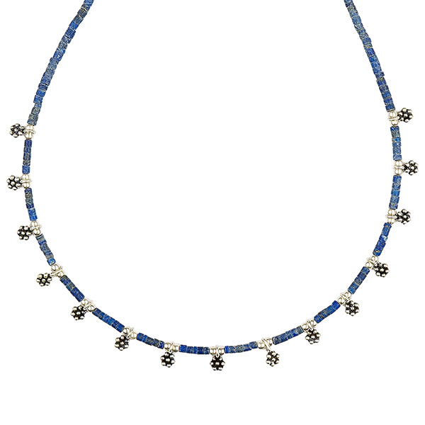 Kette Blümchen, Lapis / CONTIGO Fairtrade Onlineshop