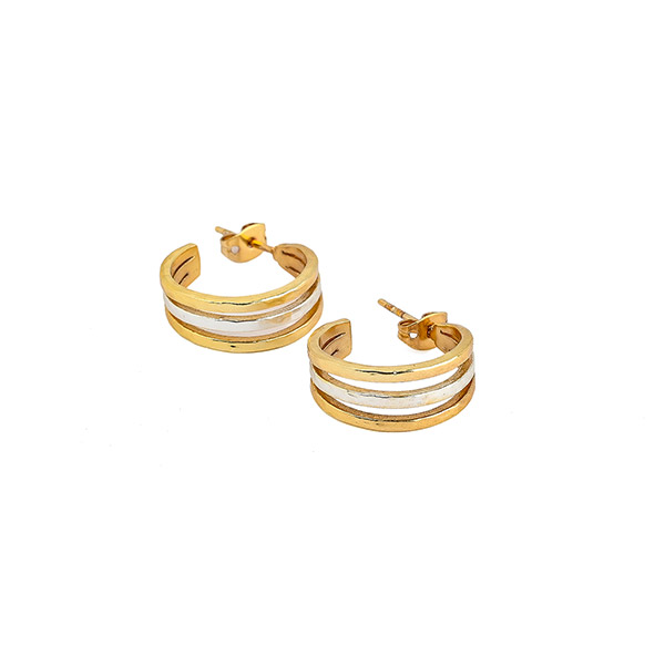 Creole BICOLOR, 22K vergoldet / CONTIGO Fairtrade Onlineshop