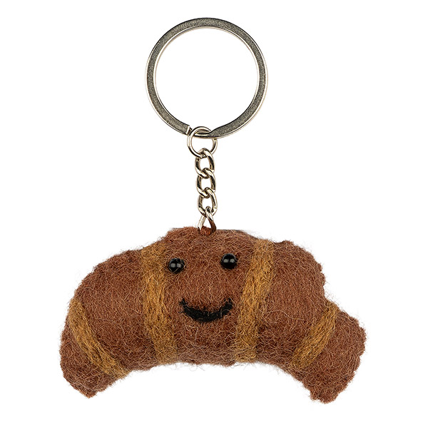 Schlüsselanhänger CROISSANT (Stückpreis), Wollfilz / CONTIGO Fairtrade Onlineshop