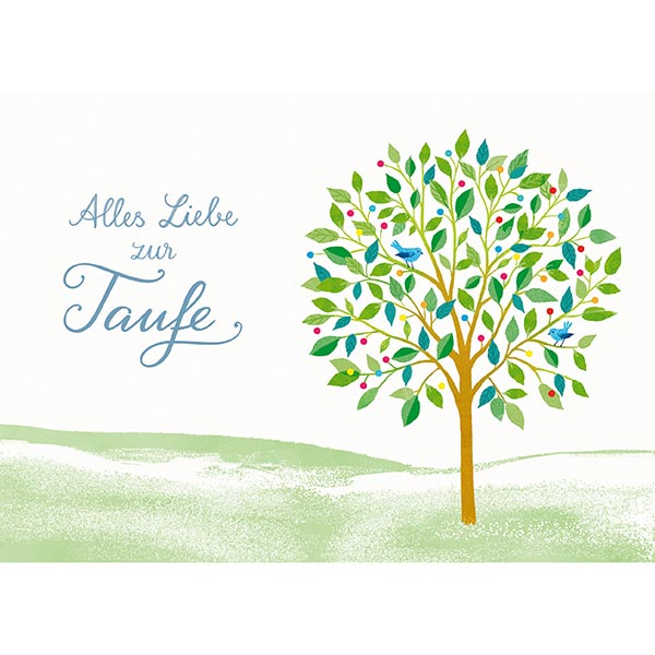 Grußkarte M Alles Liebe zur Taufe