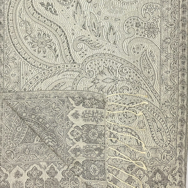 Schal PAISLEY silber-grau-mix, 165x35cm, Seide / CONTIGO Fairtrade Onlineshop