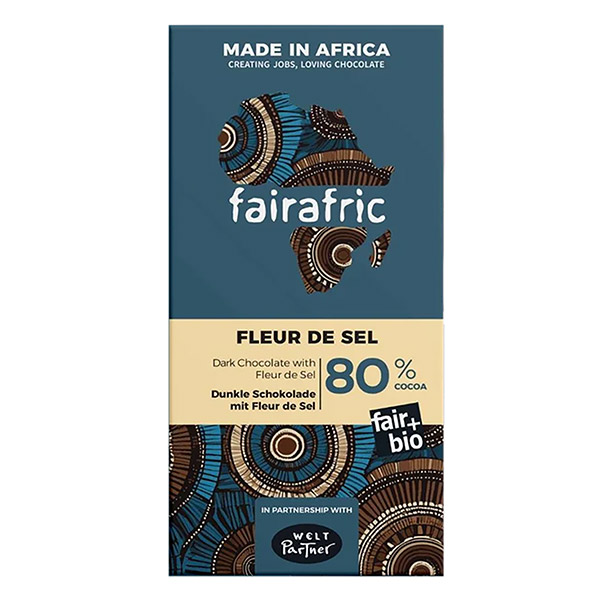 fairafric - Schokolade BIO Dunkle & Fleur de Sel 80% 80g / CONTIGO Fairtrade Onlineshop
