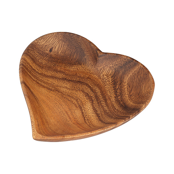 Teller HERZ 17cm, Acaciaholz / CONTIGO Fairtrade Onlineshop