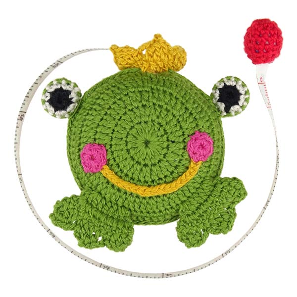 Maßband Froschkönig, gehäkelt, handgemacht