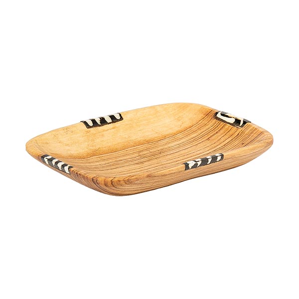 Schale rechteckig 12x9cm BONE, Olivenholz / CONTIGO Fairtrade Onlineshop