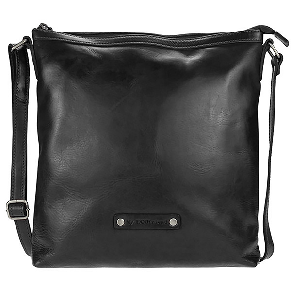 Schultertasche PLANE schwarz, Ziegenleder / CONTIGO Fairtrade Onlineshop