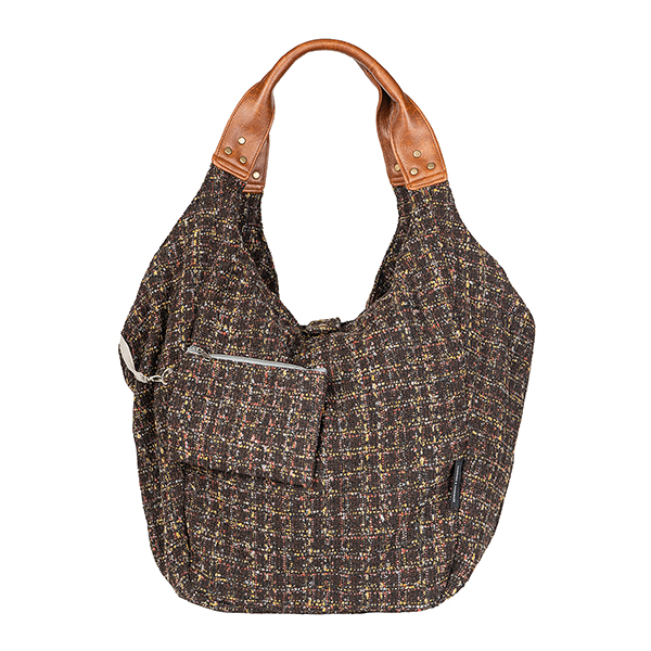 Tasche HOBOBAG chocolate confetti tweed, schoko-braun, Wollmix