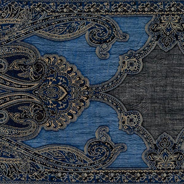 Wendestola LACE, dunkelblau-hellblau-mix, 180x70cm Wolle / CONTIGO Fairtrade Onlineshop