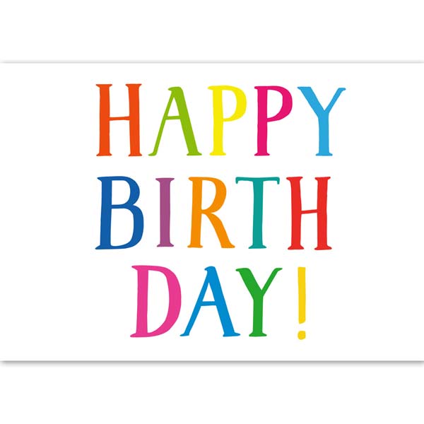 Grußkarte M Happy Birthday