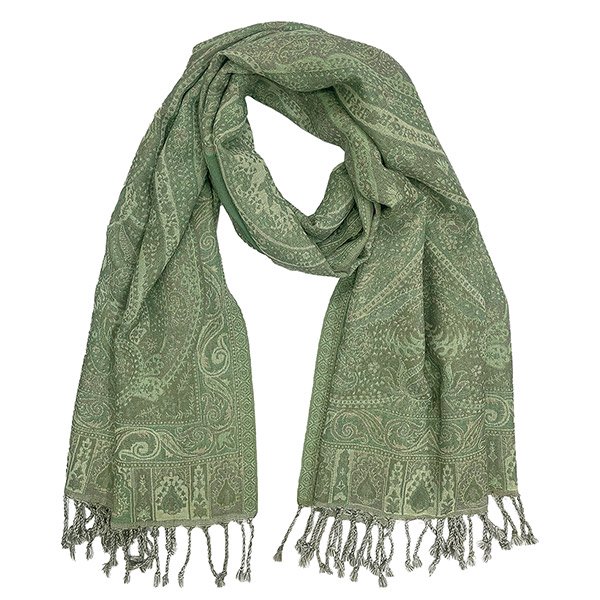 Wendestola PAISLEY salbei-taupe-cremeweiß, 180x70 cm, 100 % Wolle Wendestola PAISLEY salbei-taupe-cremeweiß, 180x70 cm, 100 % Wolle