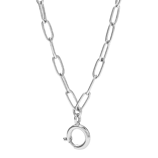 Halskette Gliederkette STATEMENT, Mix&Match, versilbert