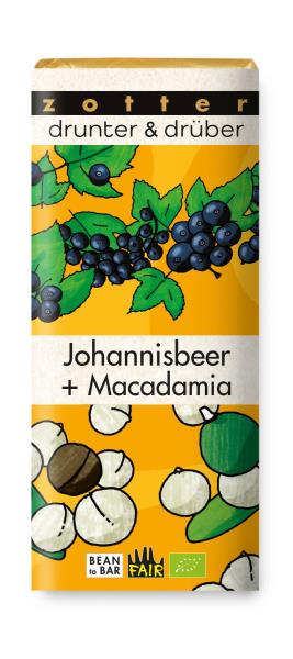 Drunter &  Drüber Johannisbeer - Macadamia 70g BIO / CONTIGO Fairtrade Onlineshop