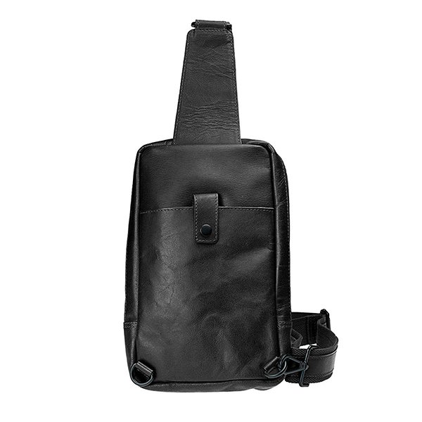 Crossbody Bag SPORTY schwarz, Ziegenleder / CONTIGO Fairtrade Onlineshop