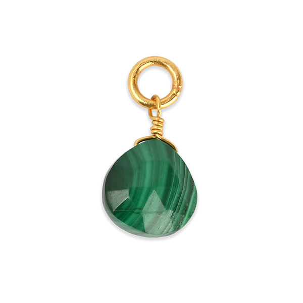 Anhänger Malachit grün Mix&Match, 22K vergoldet / CONTIGO Fairtrade Onlineshop