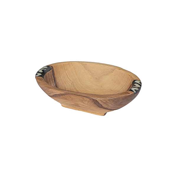 Schale oval 10x7cm BONE, Olivenholz / CONTIGO Fairtrade Onlineshop