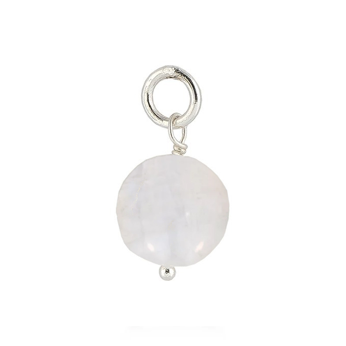 Anhänger, Mondstein, Mix&Match, versilbert / CONTIGO Fairtrade Onlineshop