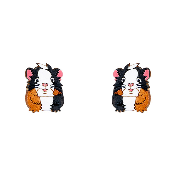 Ohrstecker MEERSCHWEINCHEN, Flaschenkürbis / CONTIGO Fairtrade Onlineshop