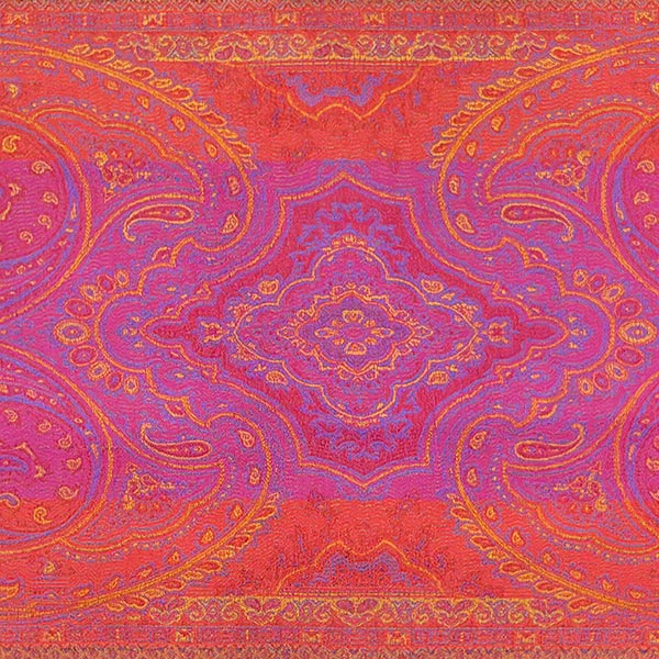 Schal PAISLEY, magenta-orange-mix, 190x54cm, Seide / CONTIGO Fairtrade Onlineshop