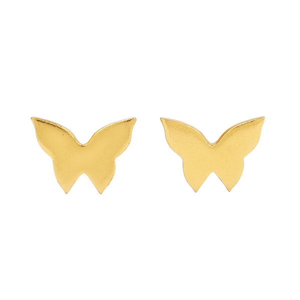 Ohrstecker, BUTTERFLY, 22K vergoldet