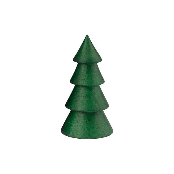 Weihnachtsdeko Tanne 9cm waldgrün, Acaciaholz
