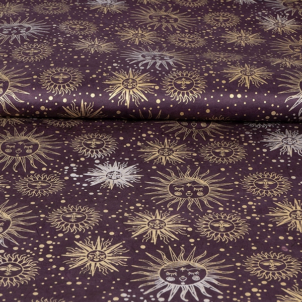LOKTA Papierbogen, handgemacht, SOLAR violet-gold-silber / CONTIGO Fairtrade Onlineshop