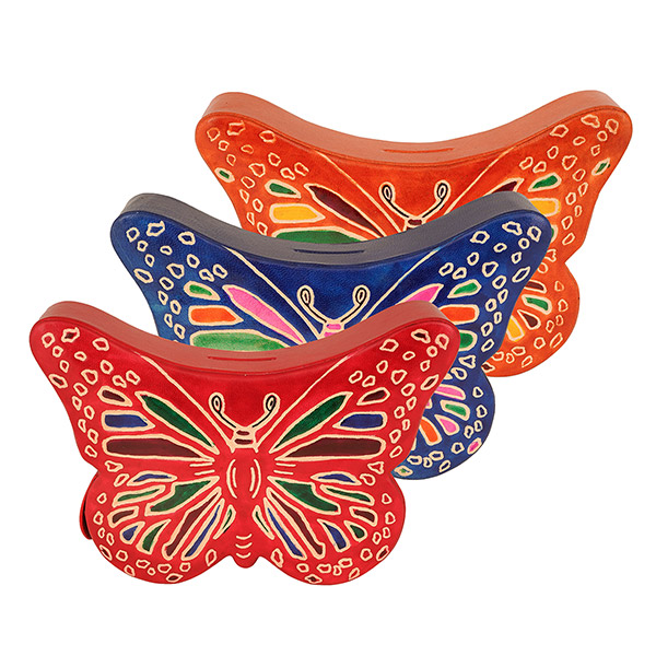 Spardose SCHMETTERLING Ziegenleder, Ziegenleder