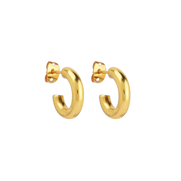 Ohrringe Creole Chunky 1,5 cm, 22K vergoldet / CONTIGO Fairtrade Onlineshop