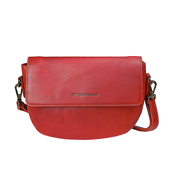 Kleine Damentasche SPORTY rot, Ziegenleder / CONTIGO Fairtrade Onlineshop